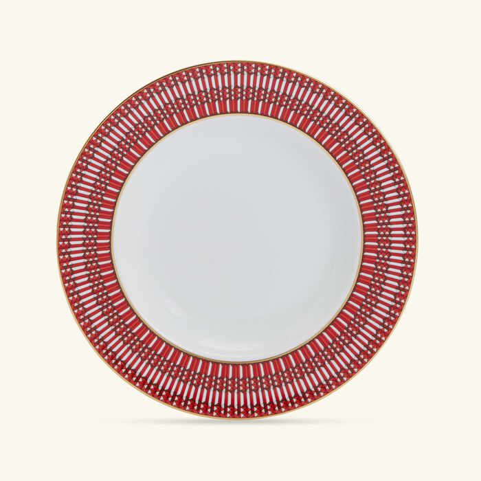 baccarat arcadia soup plate red 23cm set of 2