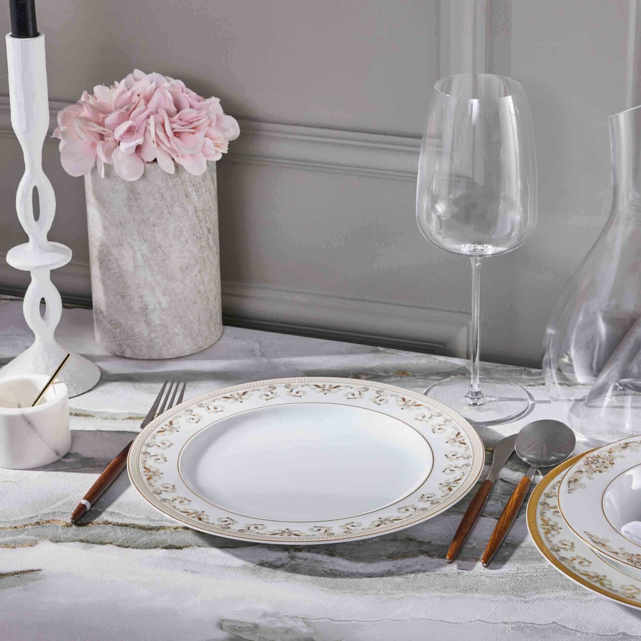 versace medusa gala dinner plate white 27cm