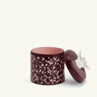 لاليك صندوق فلور دو سيريزييه كبير الحجم برغندي