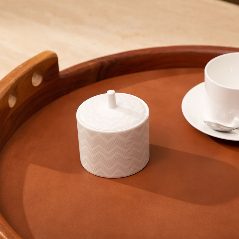 ZIG ZAG Sugar Pot White missoni home zig zag sugar pot white