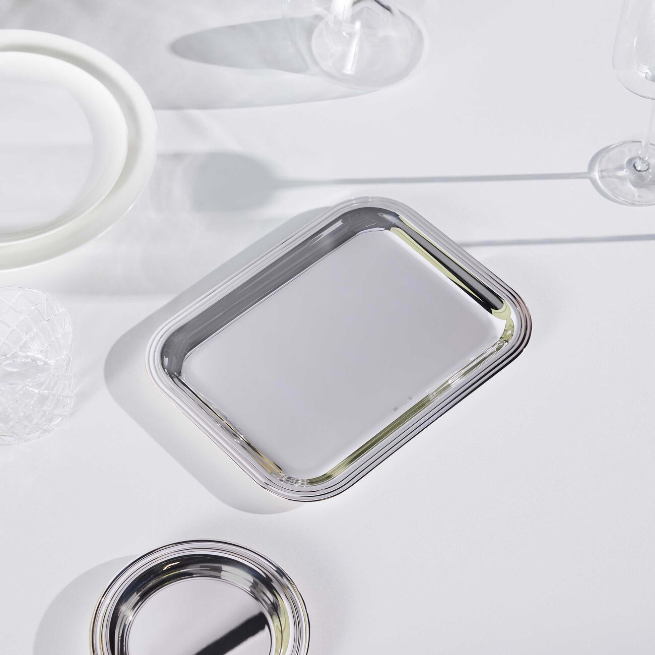 christofle albi serving tray rectangular small silver plated