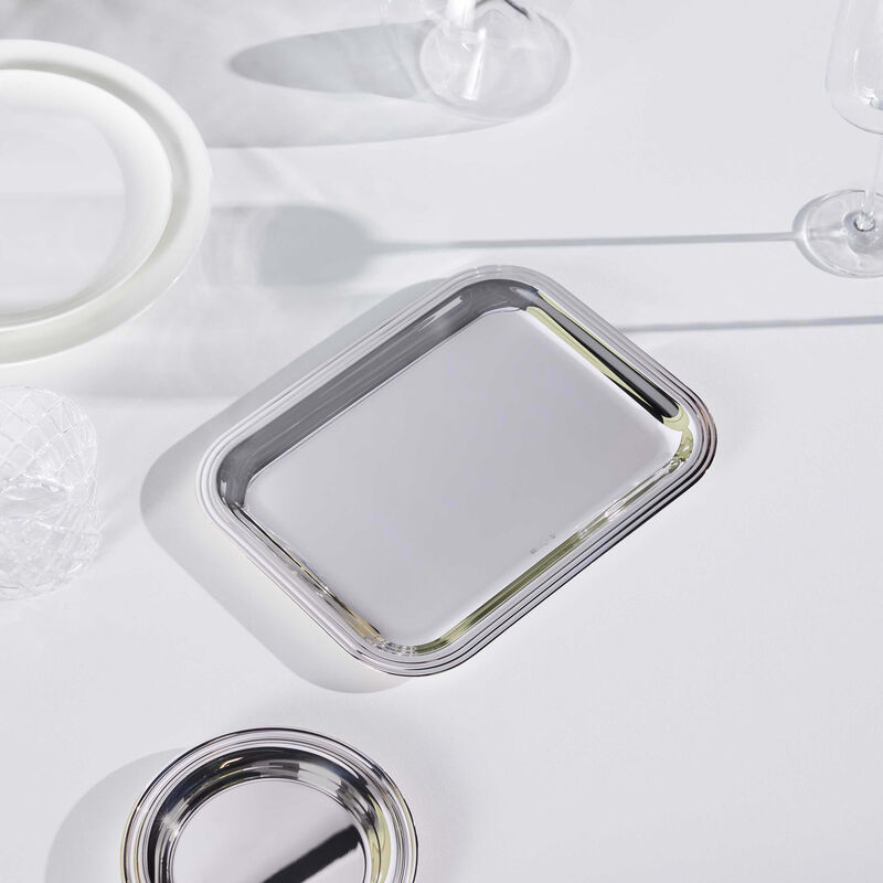 christofle albi serving tray rectangular small silver plated