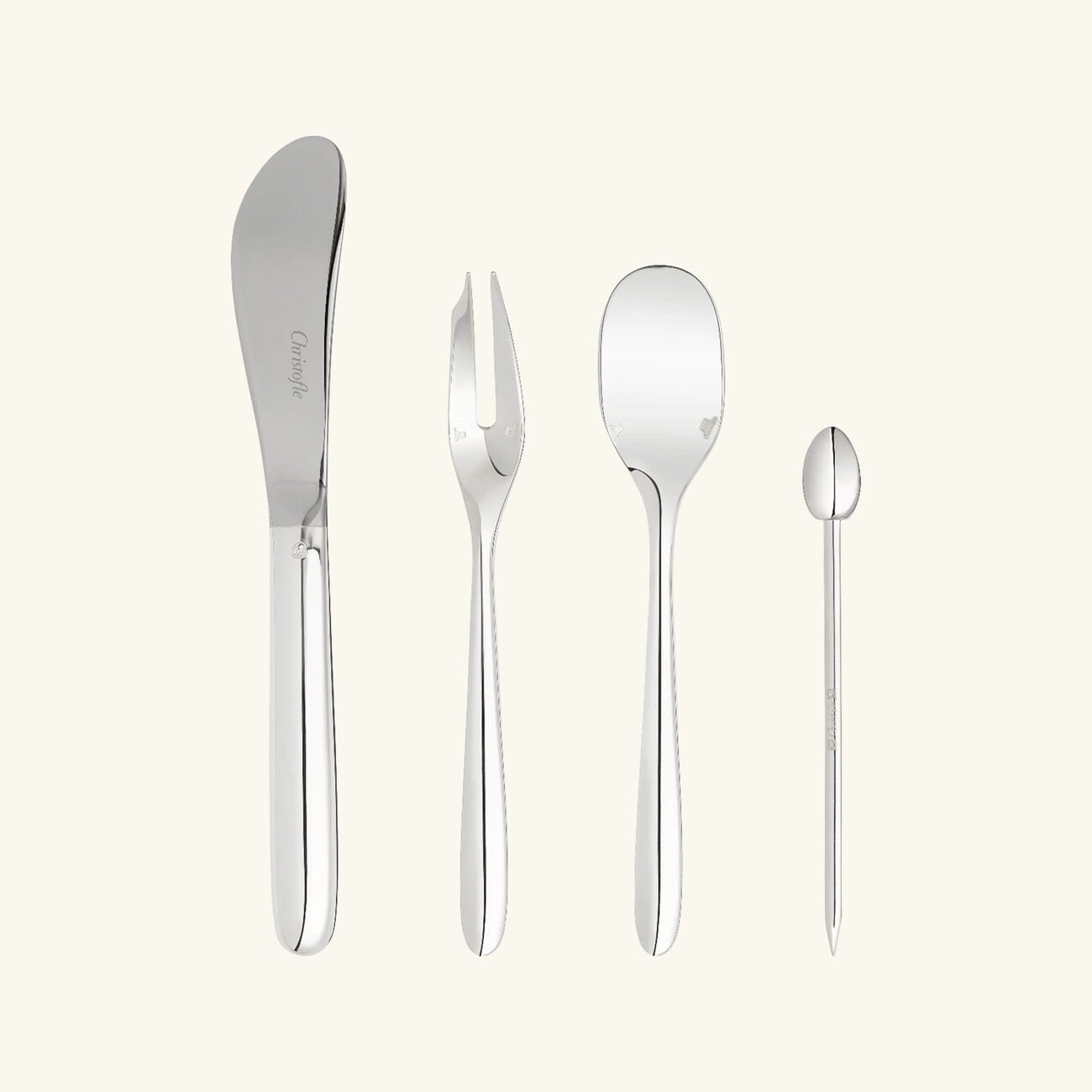 christofle mood party 24 piece flatware set stainless steel