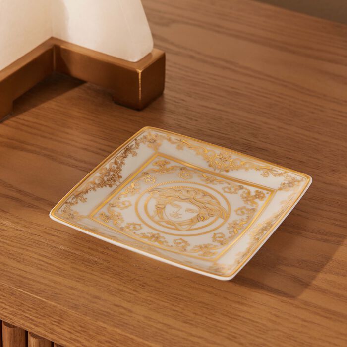versace medusa gala trinket tray white 12cm