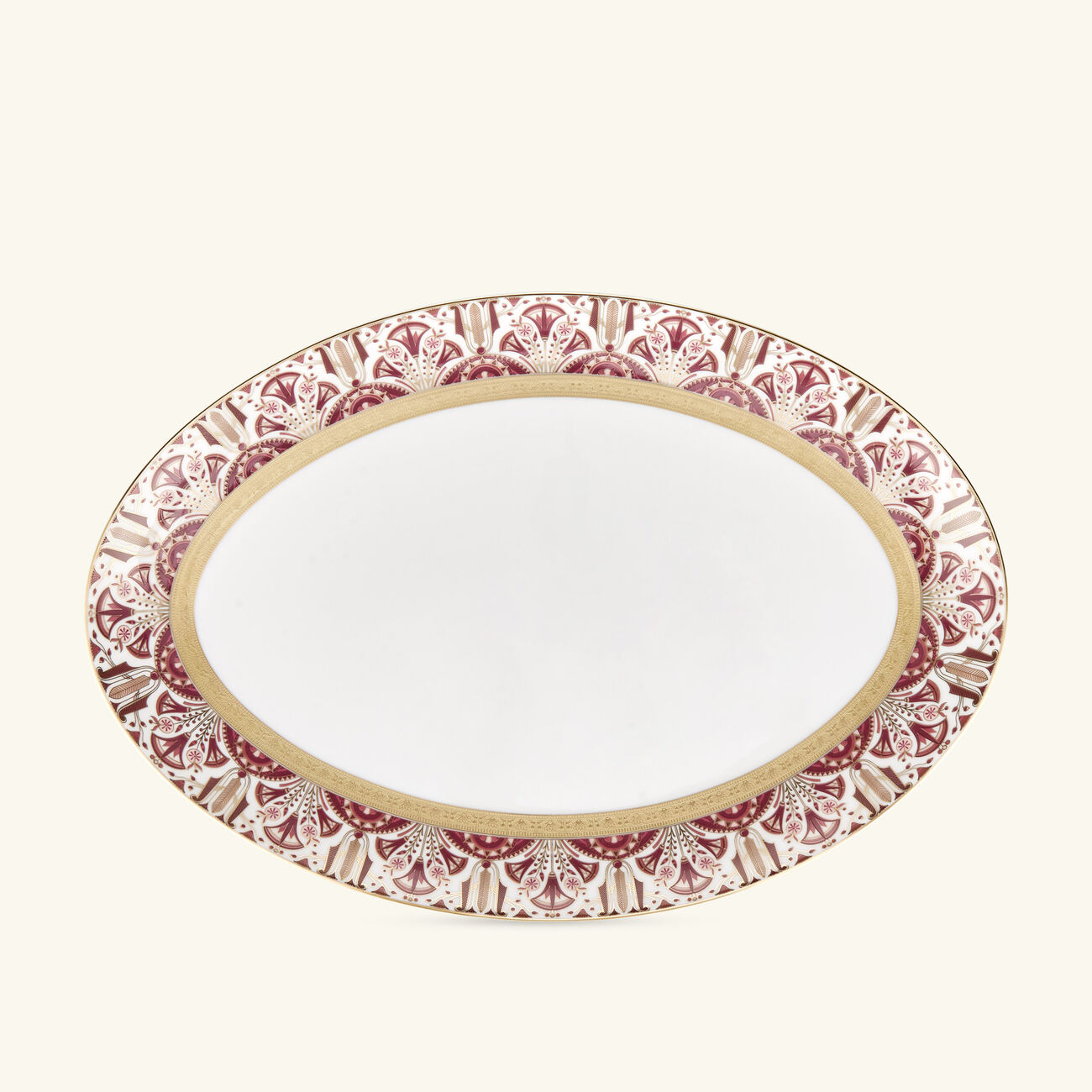 haviland reves du nil pourpre oval platter red