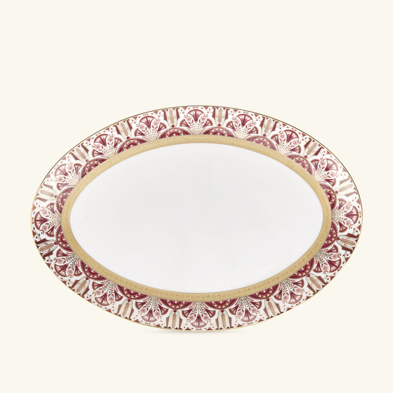 haviland reves du nil pourpre oval platter red