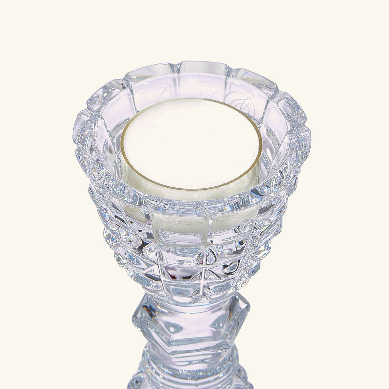 baccarat new antique mirage dual vase clear small