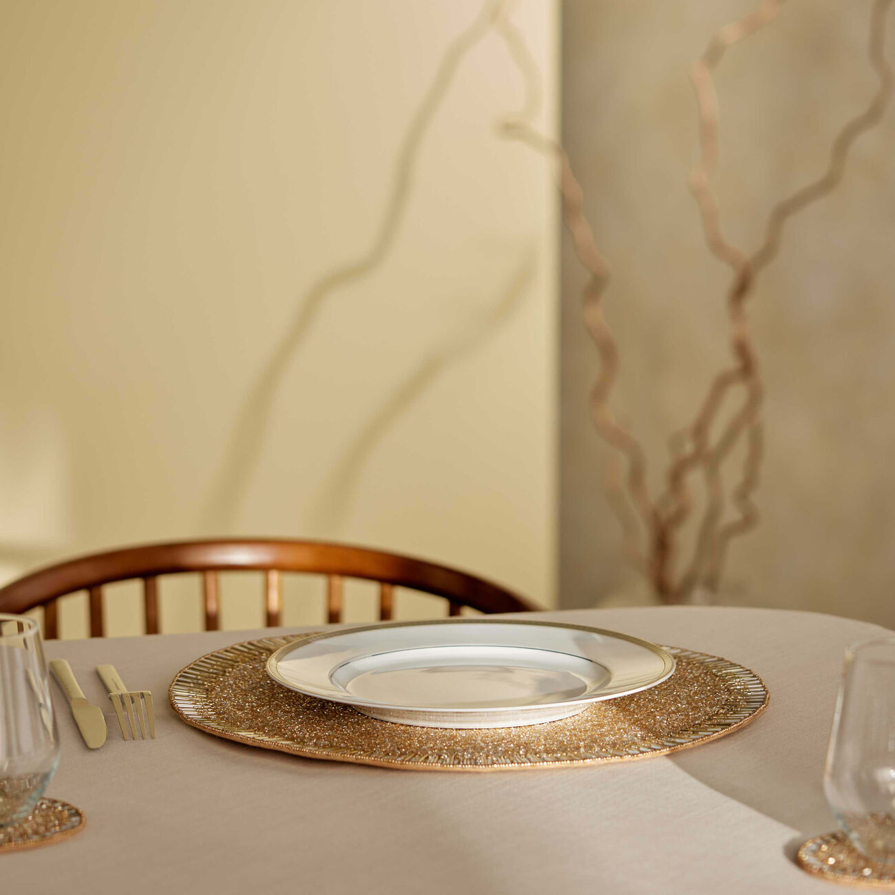 kim seybert bevel placemat gold