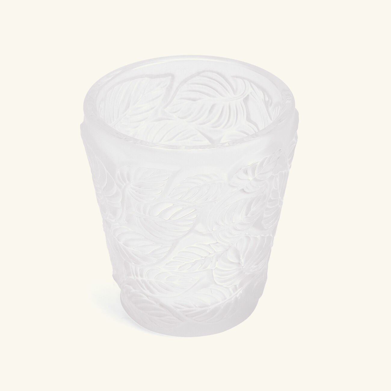 lalique feuilles votive clear