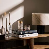 dimlaj hayat candle holder and censer gold set of 3