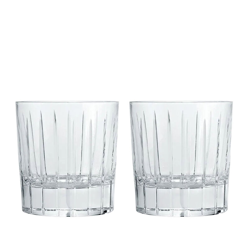 Crystal Double Old Fashioned Glass - Set of 2, large