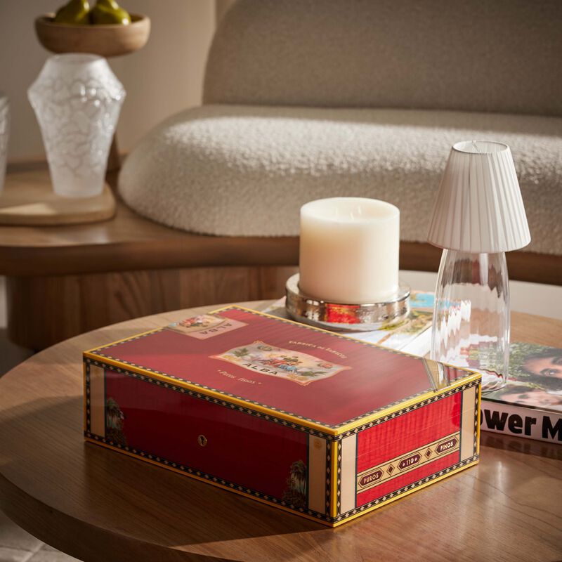 elie bleu flora de alba cigar humidor red