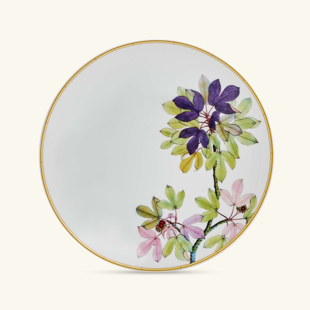 bernardaud jardin indien salad plate round white 21cm
