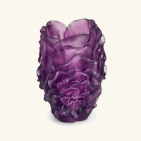 daum camellia vase small violet