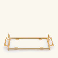 villari extravaganza serving tray rectangular small gold