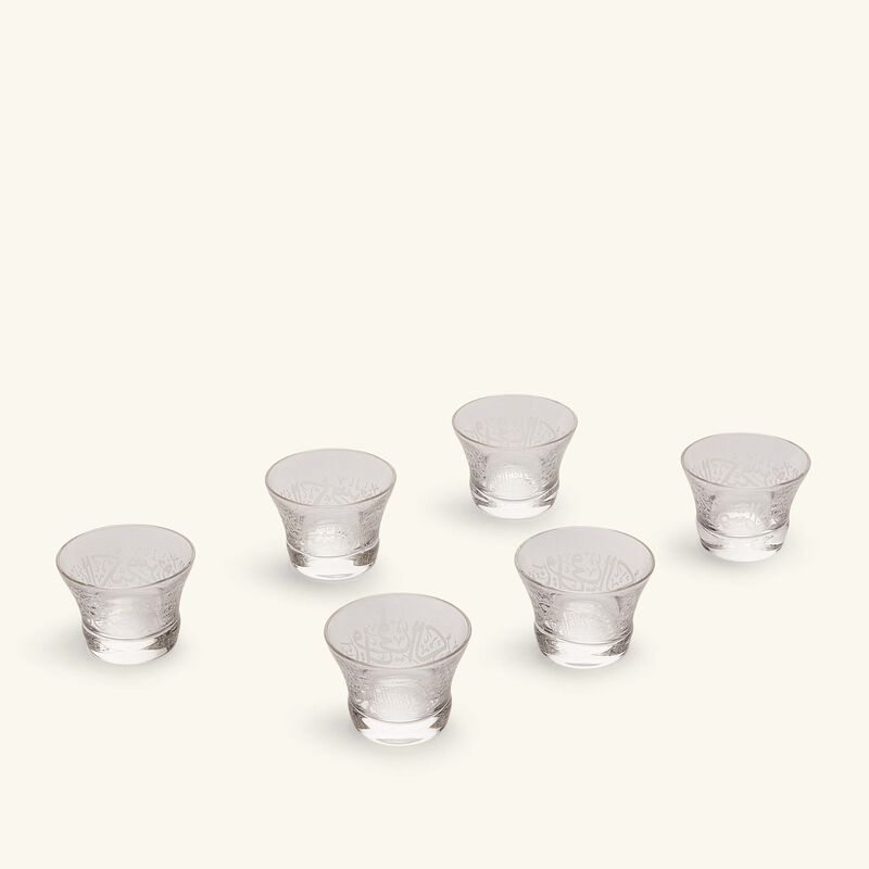 dimlaj thuluth coffee cup clear set of 6