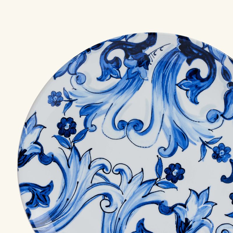 Blu Mediterraneo Fiore Piccolo Charger Plate Blue Round 31cm dolce gabbana casa blu mediterraneo fiore piccolo charger plate blue round 31cm