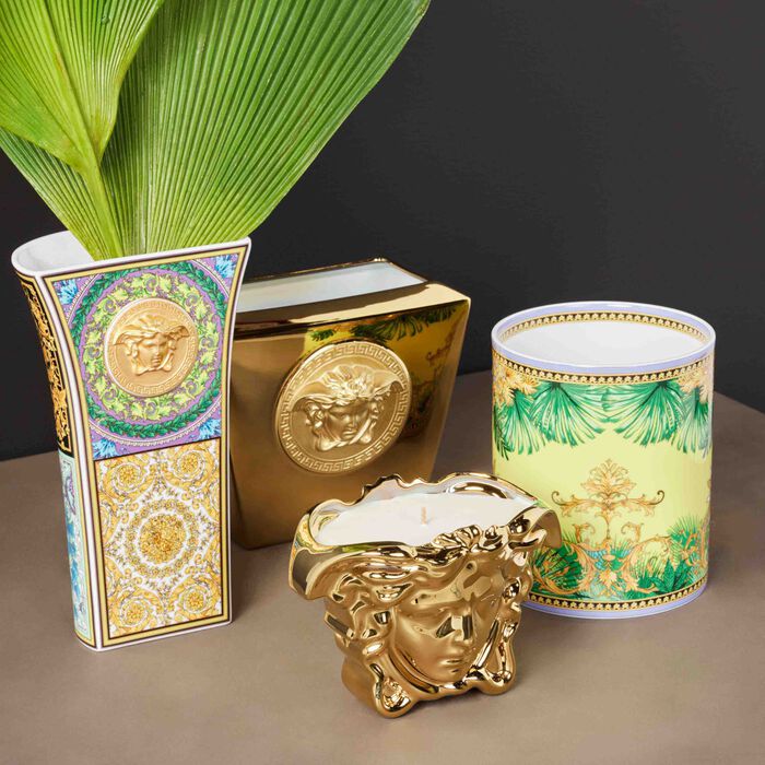 فيرساتشي مزهرية باروكو موزاييك متوسطة مزينة بنقوش