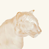 lalique sitting tiger sculpture small gold