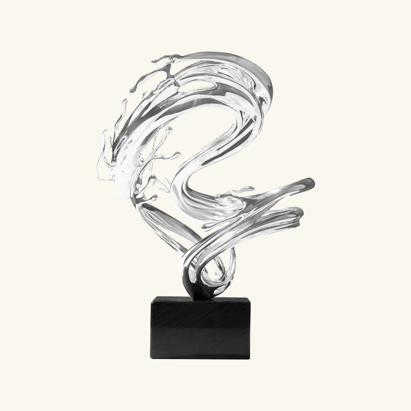 Xingyun The Flowing Dragon Figurine Large Silver Plated christofle xingyun the flowing dragon figurine large silver plated