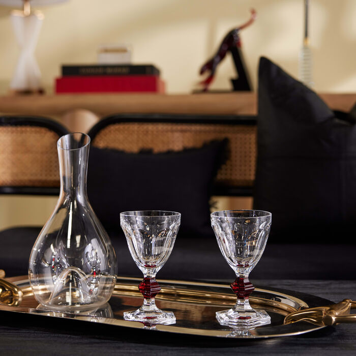 baccarat harcourt 1841 wine glass red