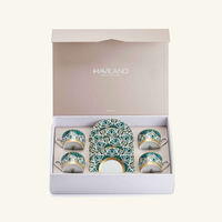 Rêves Du Nil Tea Cup & Saucer Green Set of 4 haviland r ves du nil tea cup saucer green set of 4