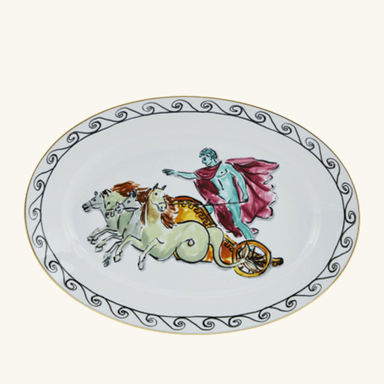Il Viaggio Di Nettuno Serving Platter Oval White/Beige ginori 1735 il viaggio di nettuno serving platter oval white beige