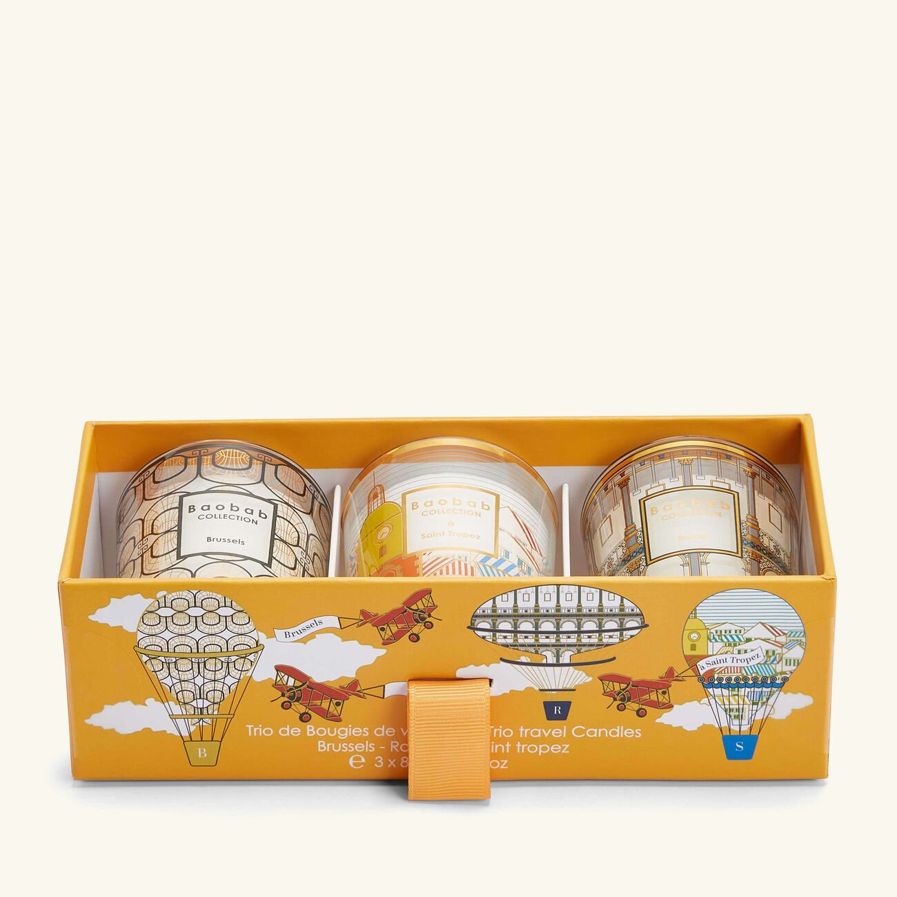 My First Baobab Candle Brussels-Roma-A Saint-Tropez Trio Gift Set baobab collection my first baobab candle brussels roma a saint tropez trio gift set