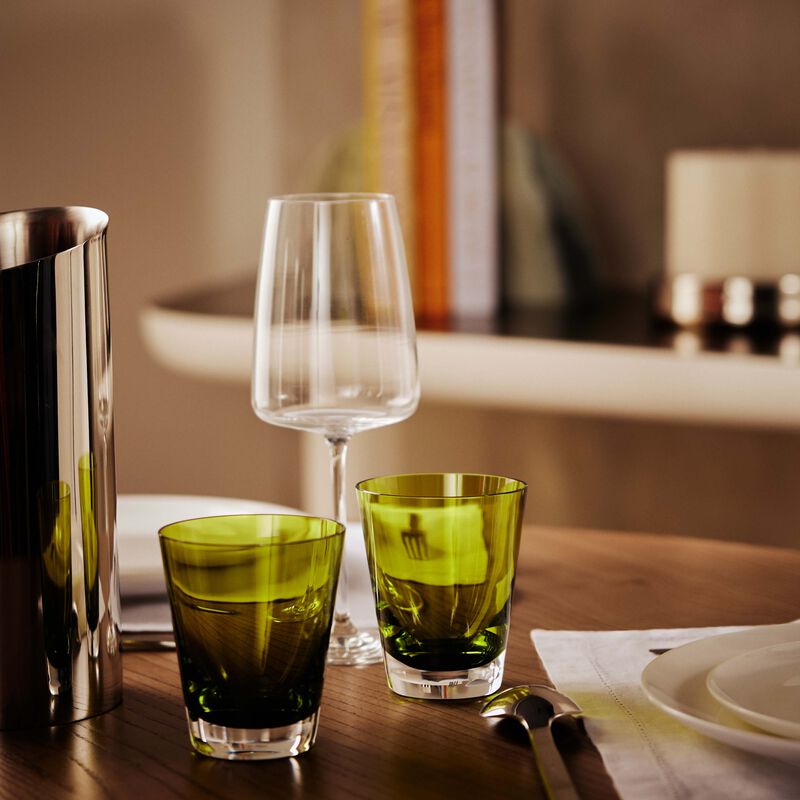 Mosaique Tumblers Set of 2 Green baccarat mosaique tumblers set of 2 green