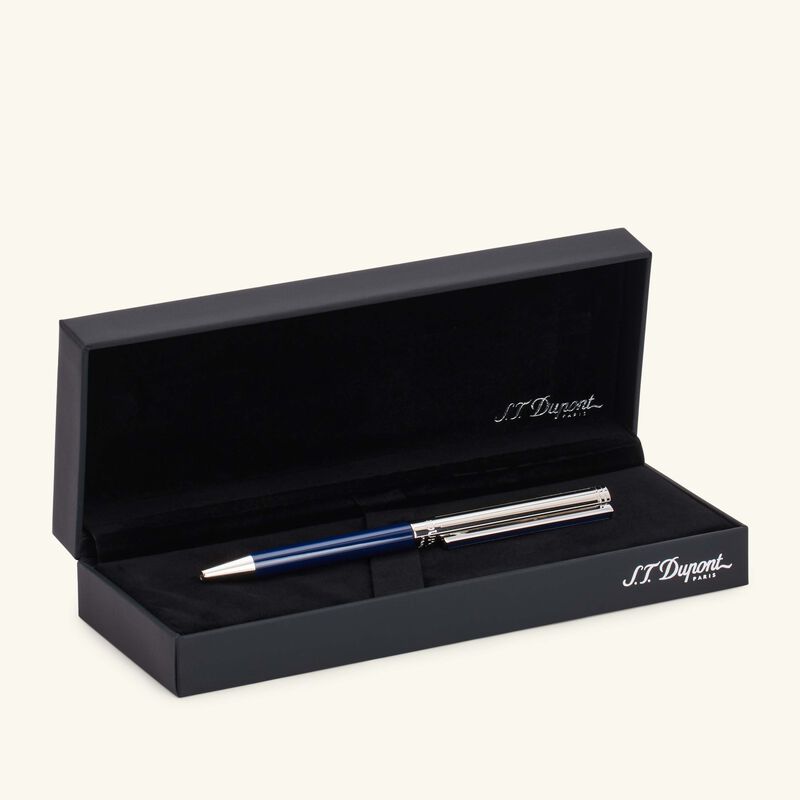 st dupont classique ballpoint pen blue