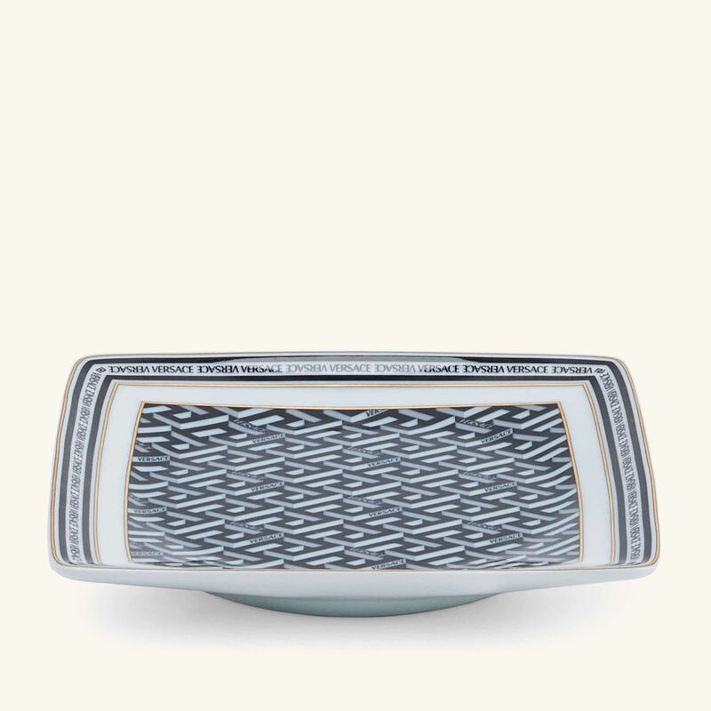 فيرساتشي صينية الحلى والمجوهرات لا جريكا مربعة صغيرة سوداء