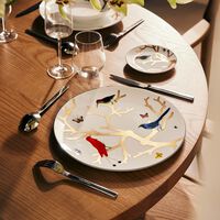 bernardaud aux oiseaux service plate round gold 31cm