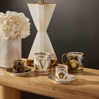 versace virtus gala coffee cup   saucer white