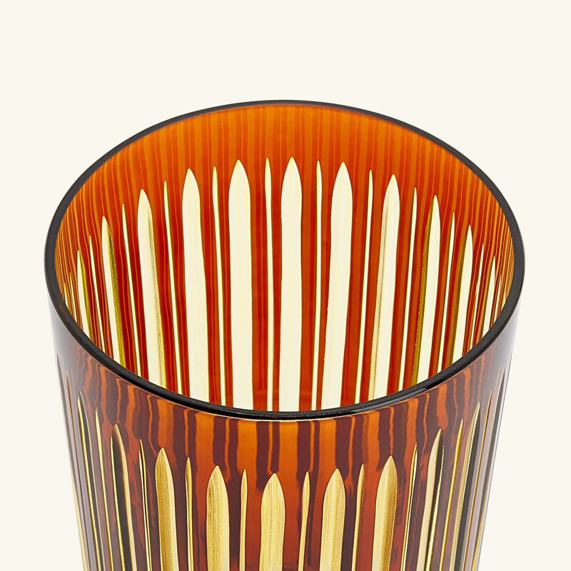 Prism Highball Glasses Amber Set of 4 l objet prism highball glasses amber set of 4