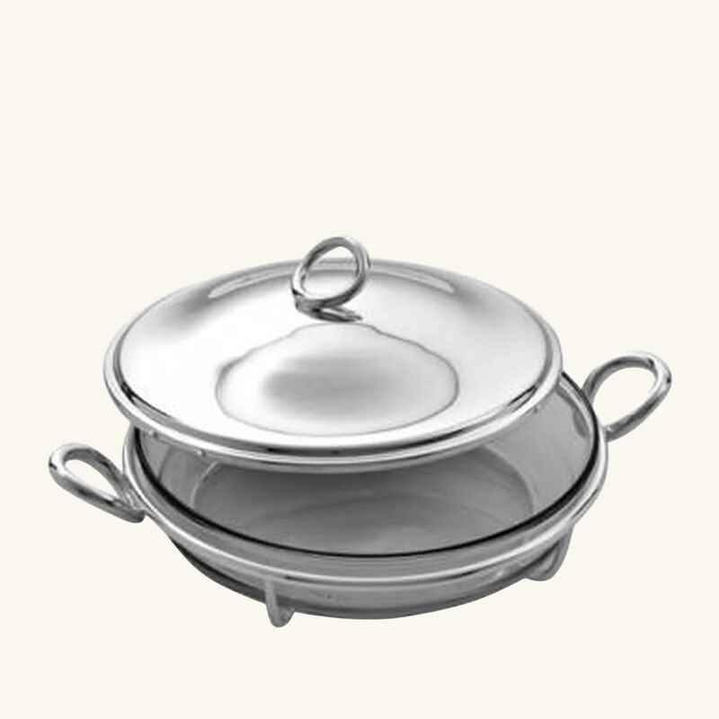 كريستوفل طبق خَبز المعجنات فيرتيجو دائري باللون الفضي 25 سم