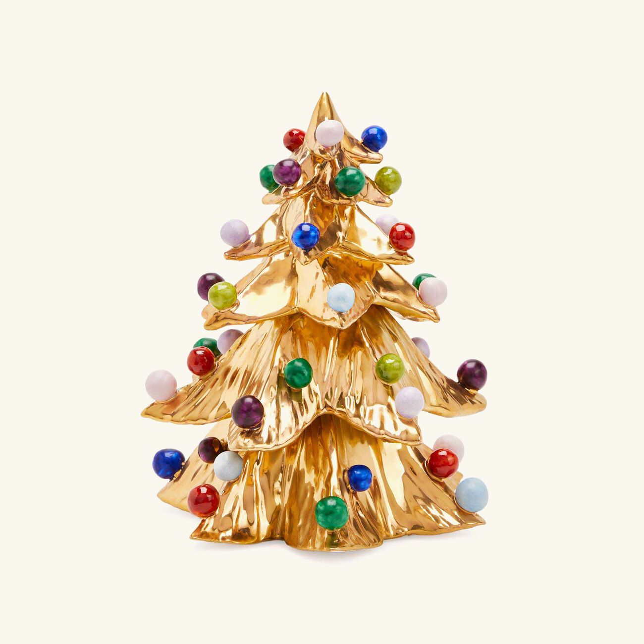 فيلاري قطعة ديكور شجرة الكريسماس صغيرة باللون الذهبي