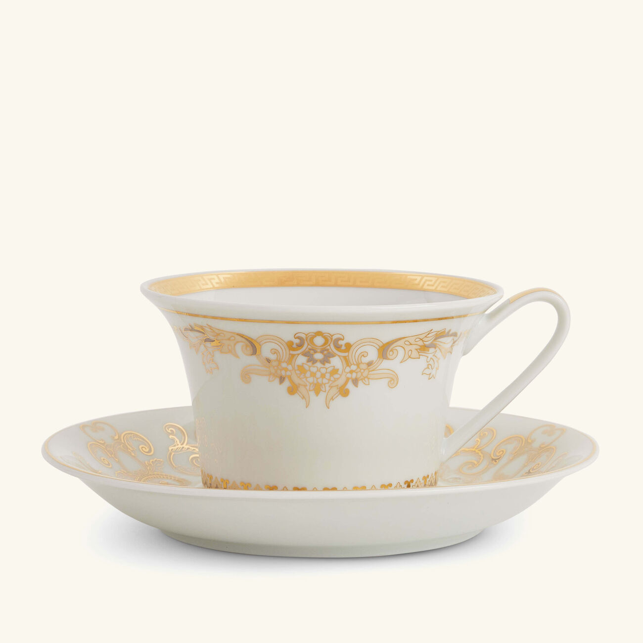 Medusa Gala Gold Tea Cup & Saucer White versace medusa gala gold tea cup saucer white