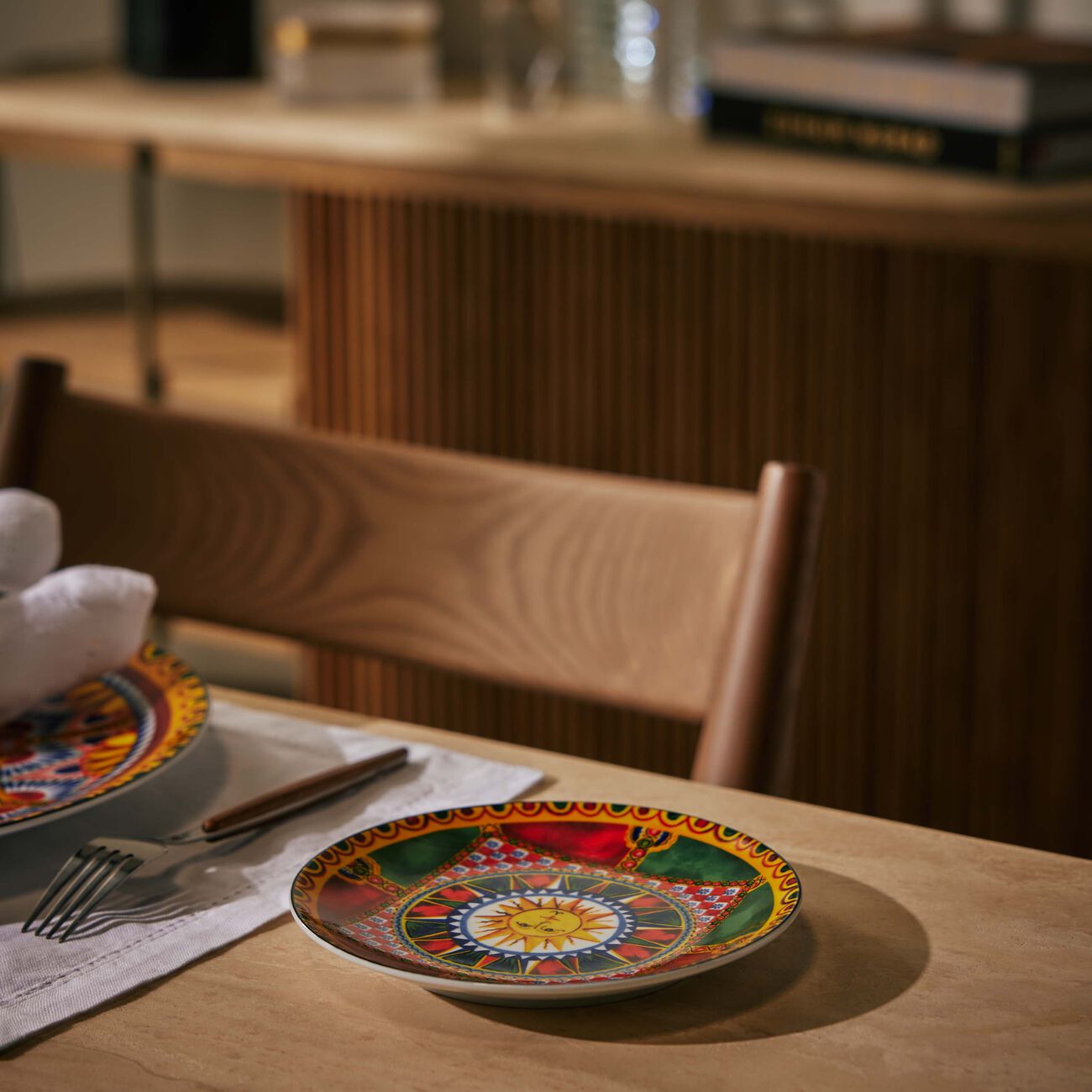 Carretto Sun Bread Plate Round 17cm Set Of 2 dolce gabbana casa carretto sun bread plate round 17cm set of 2