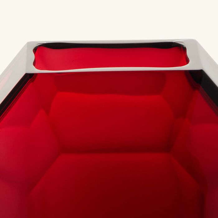 baccarat octogone bud vase small red