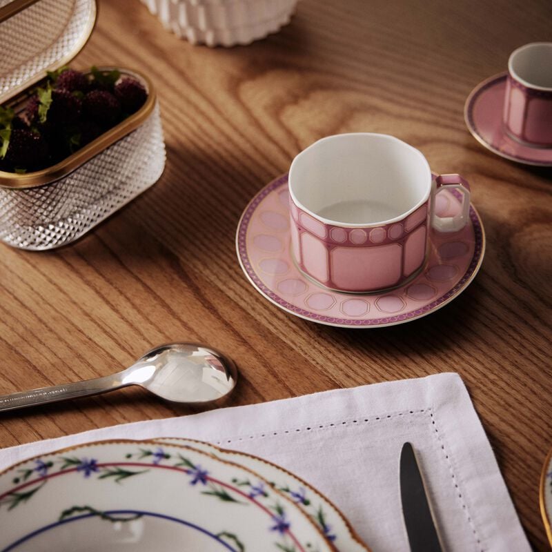 Signum Rose Tea Cup & Saucer Pink rosenthal signum rose tea cup saucer pink