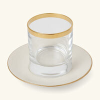 فيلاري فنجان الآيس كريم دريسج مع صحنه شفاف