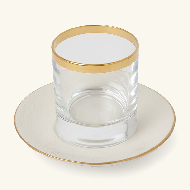 فيلاري فنجان الآيس كريم دريسج مع صحنه شفاف