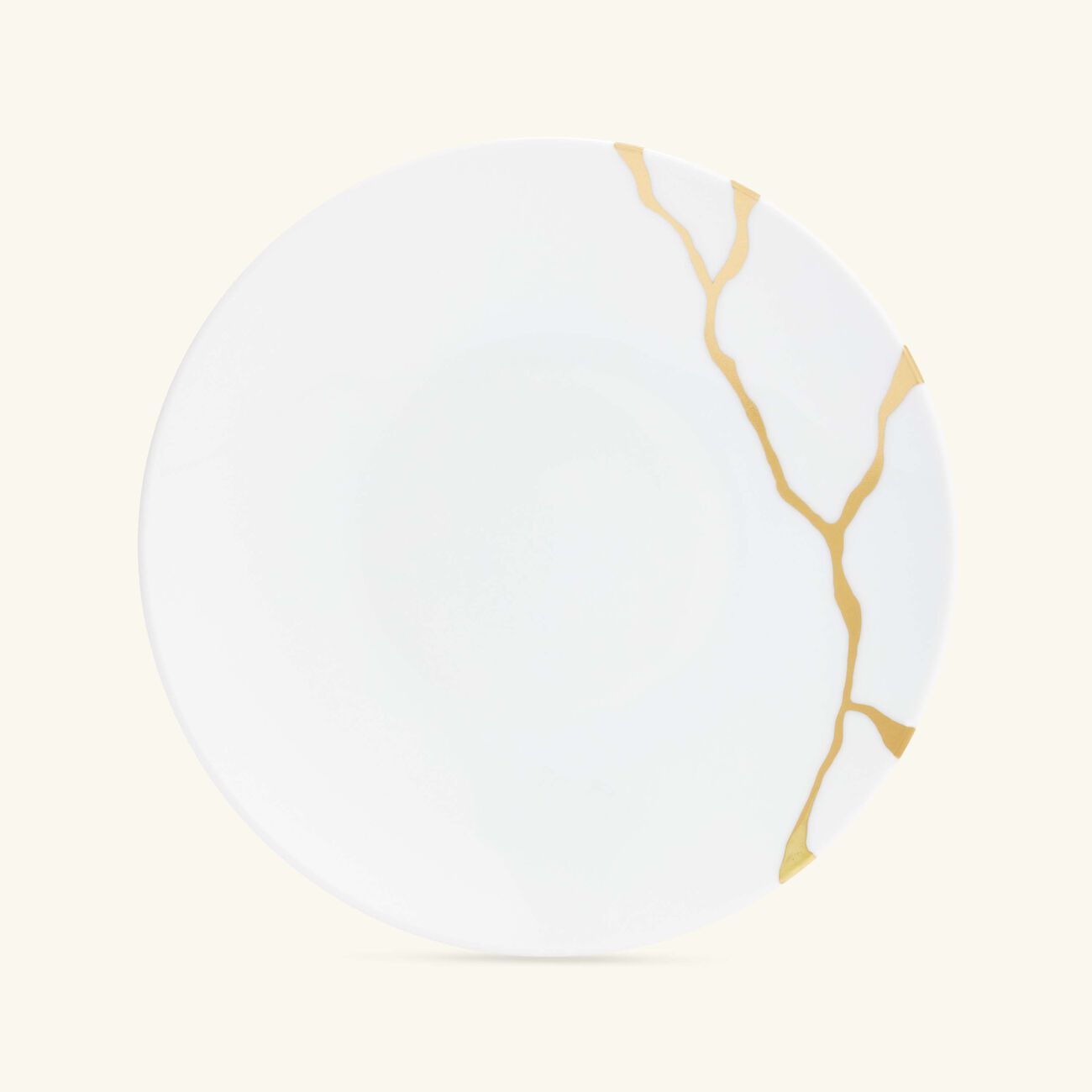bernardaud kintsugi bread   butter plate round white 16cm