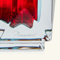 باكارا مزهرية لوكسور مستطيلة صغيرة حمراء