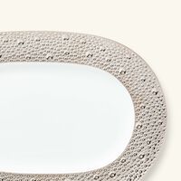 Ecume Serving Platter Oval Silver 21cm bernardaud ecume serving platter oval silver 21cm