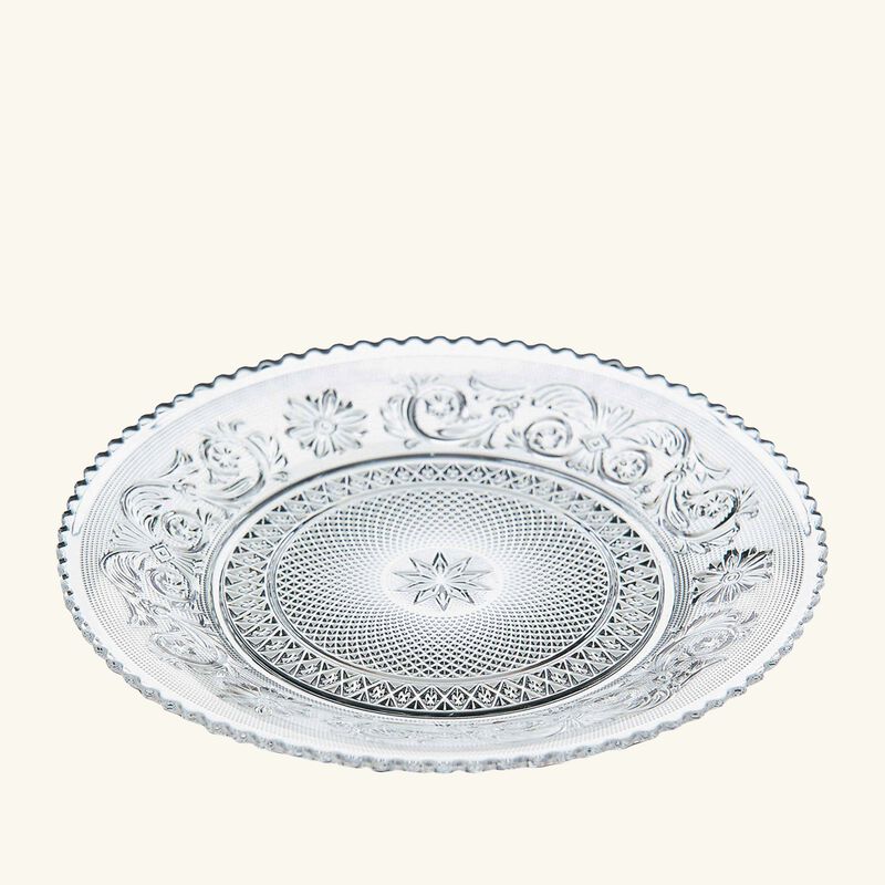 baccarat arabesque bread plate round clear 15cm