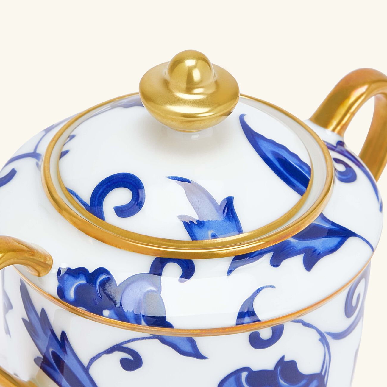 bernardaud prince bleu sugar bowl blue