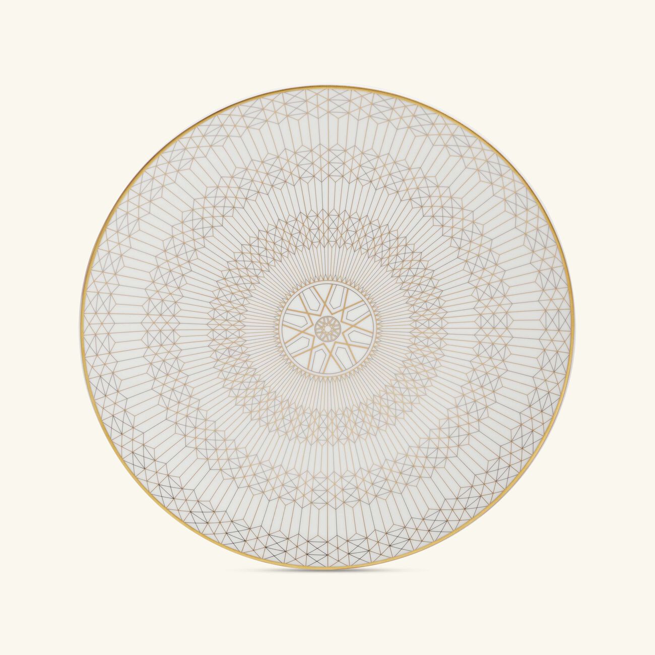 baccarat arcadia show plate round gold 31cm