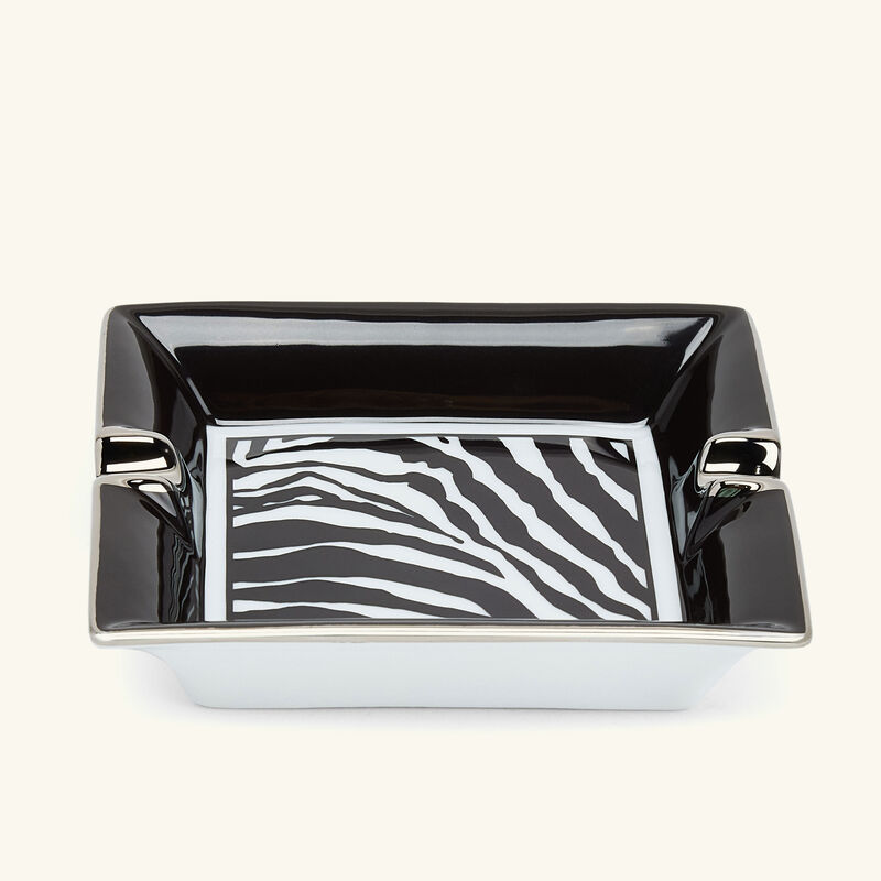 Zebra Ashtray Square Small Black dolce gabbana casa zebra ashtray square small black