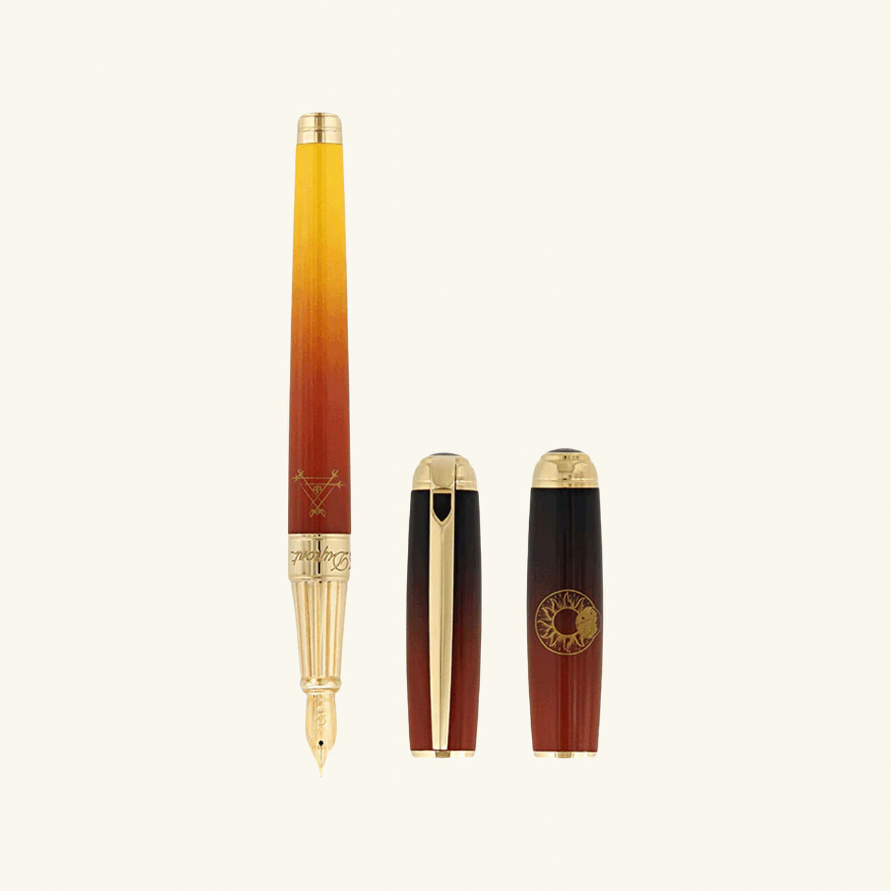 Line D Montecristo Fountain Pen Brown st dupont line d montecristo fountain pen brown